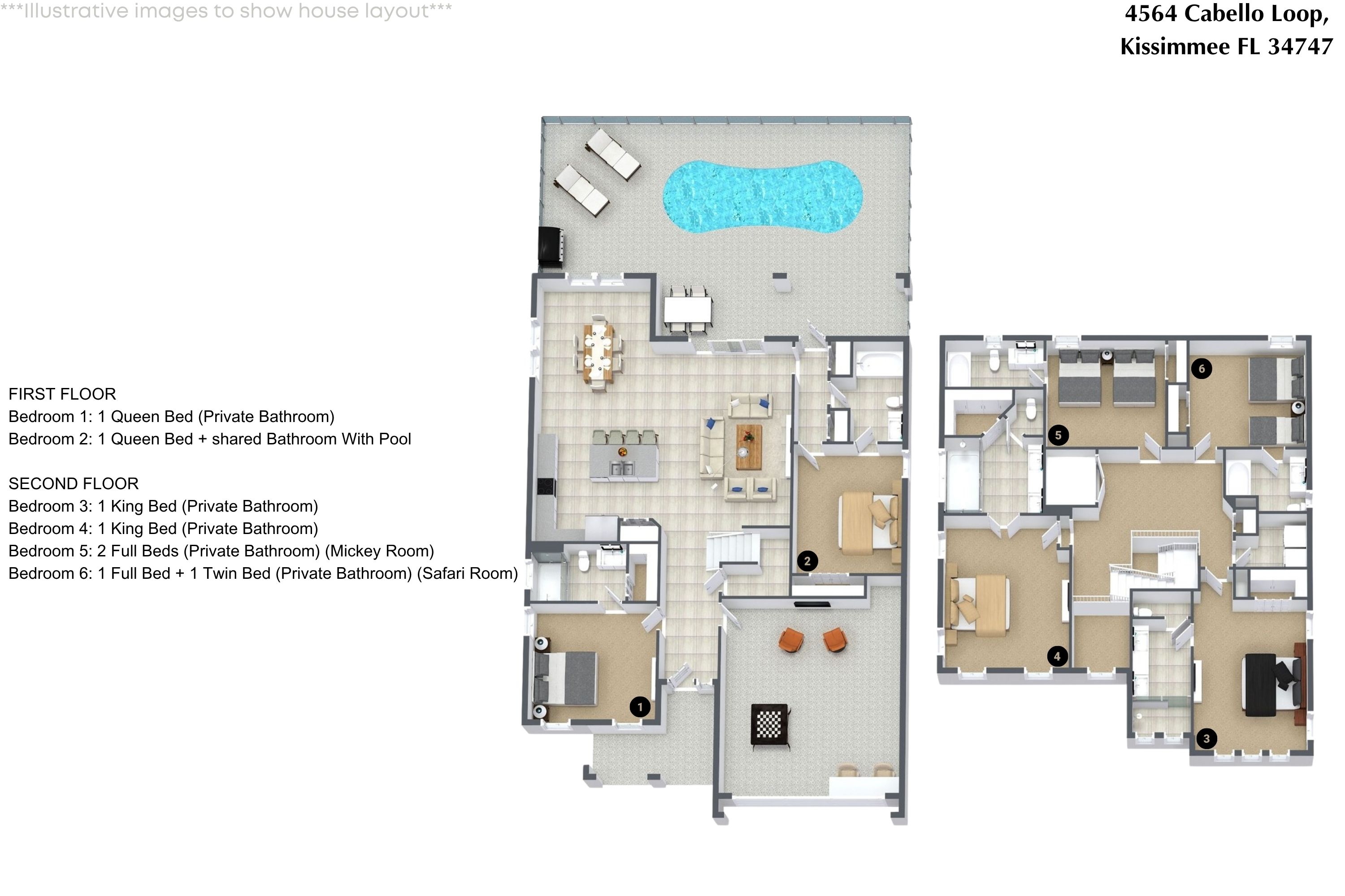 6 bedroom vacation house at Bella Vida - Image 38