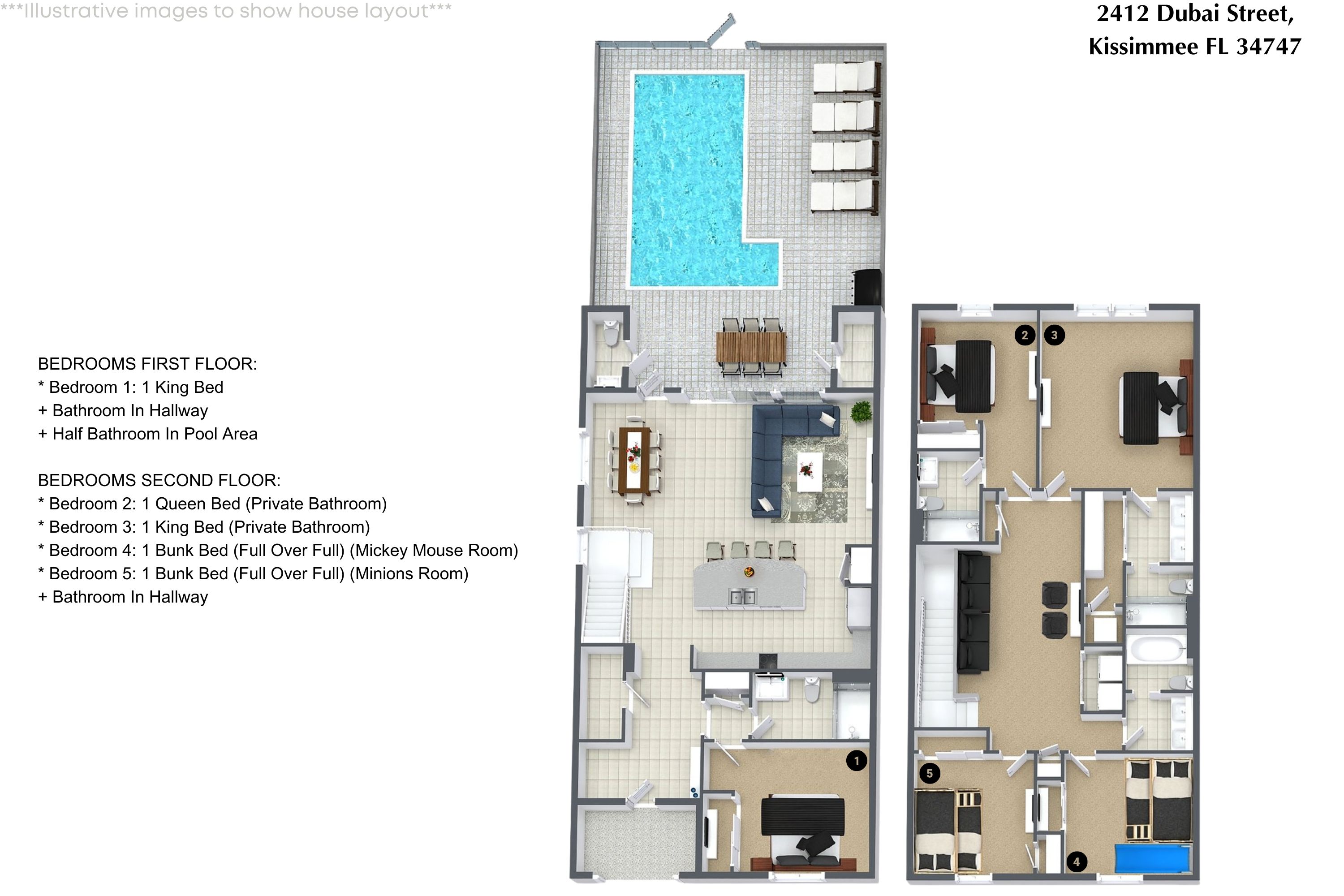 5 bedroom vacation townhouse at Windsor at Westside - Image 39