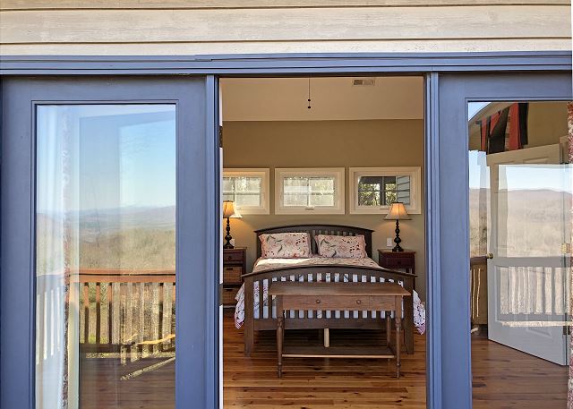 View into the King Bedroom from the Deck

