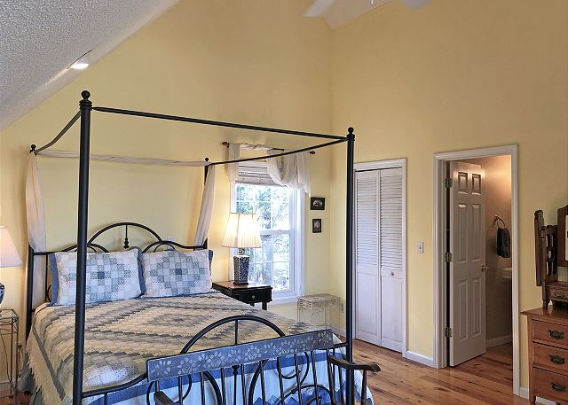 Cathedral ceiling in the Loft creates a spacious, yet comfortable feel

