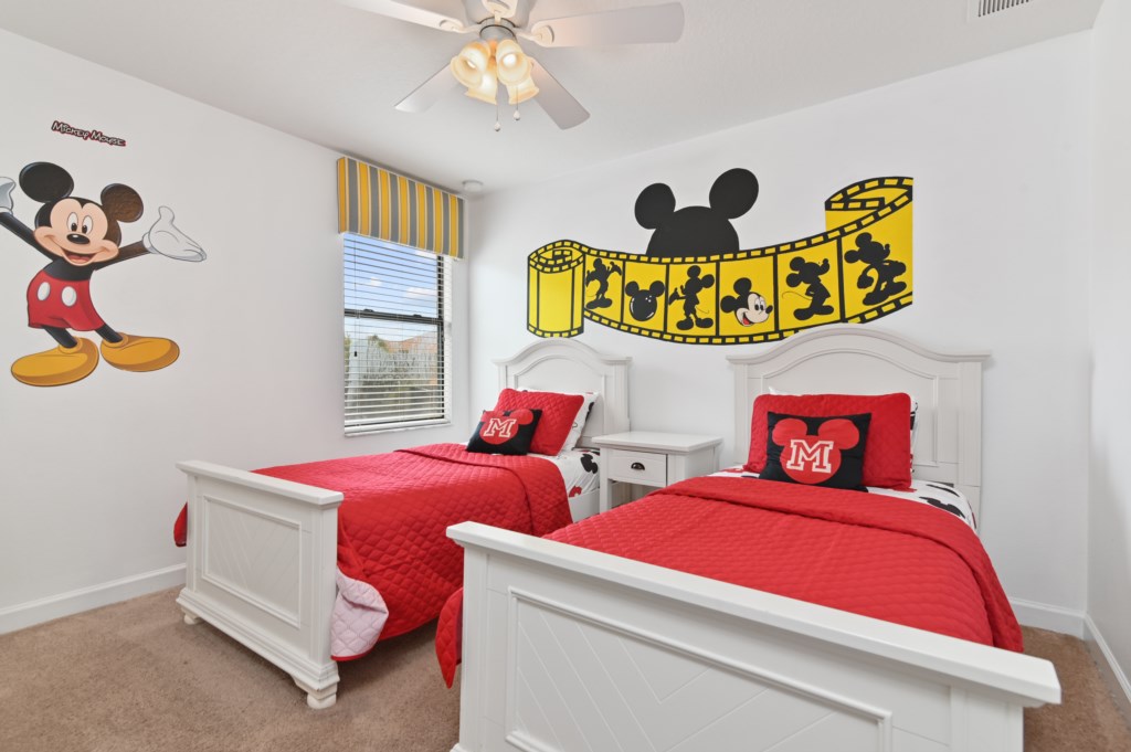 Upstairs Mickey's Room Two Twin Beds