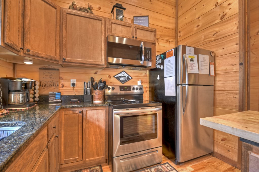 Squirrels Hideaway comes with a fully equipped kitchen