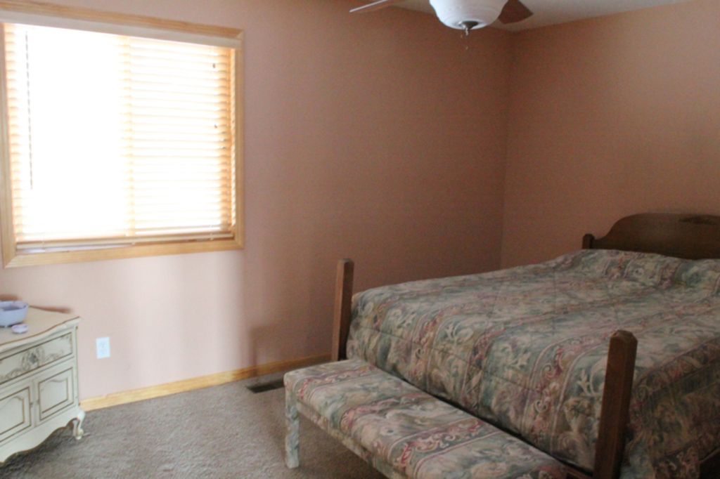 Lower level, bedroom, with queen bed