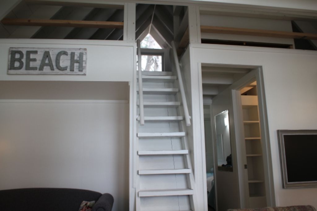 Stairs leading up to loft