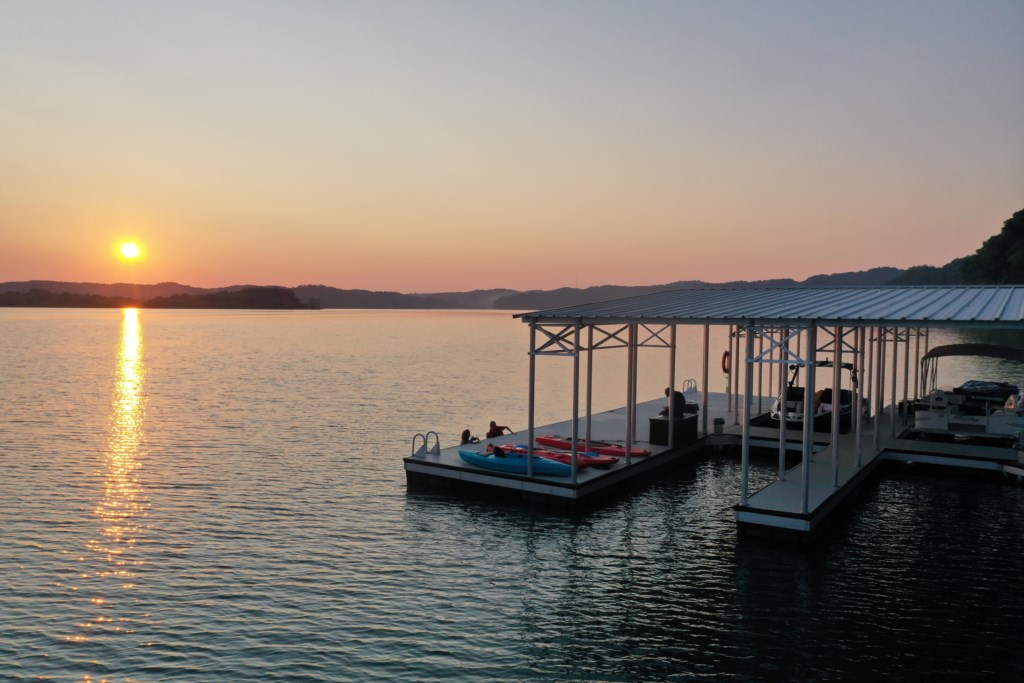 Enjoy spectacular sunsets from the dock!