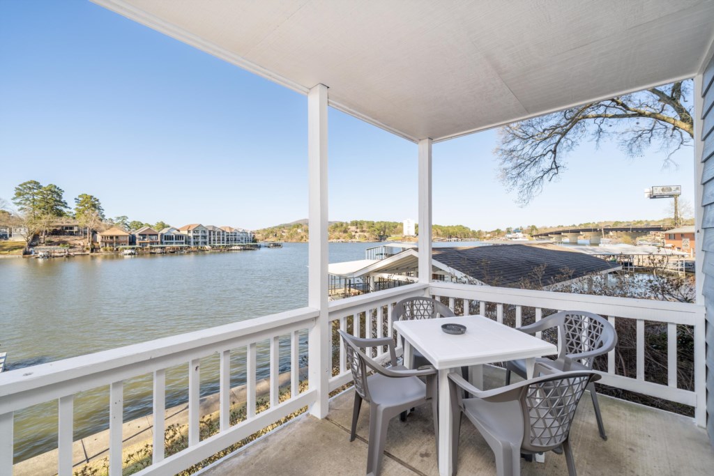 Enjoy the best views of Lake Hamilton from your Private Patio