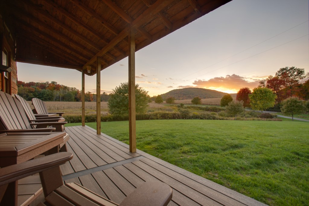 Enjoy the beautiful sunsets from the porch. 