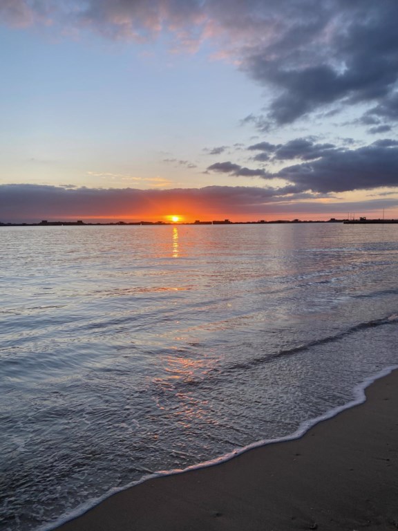 cape-charles-empty-beach-walk-sunset