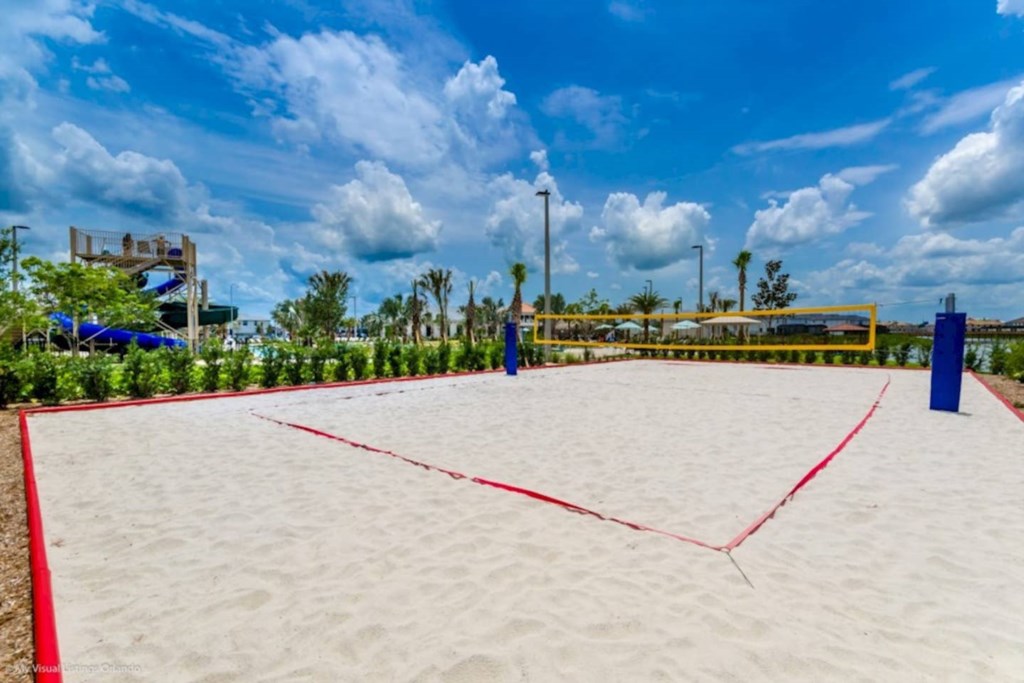 Sand volleyball courts located at clubhouse