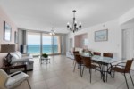 Spacious and welcoming dining space that offers a scenic view of the Gulf of Mexico.