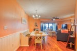 Bright cheery colors through out with coastal décor and genuine hardwood floors 
