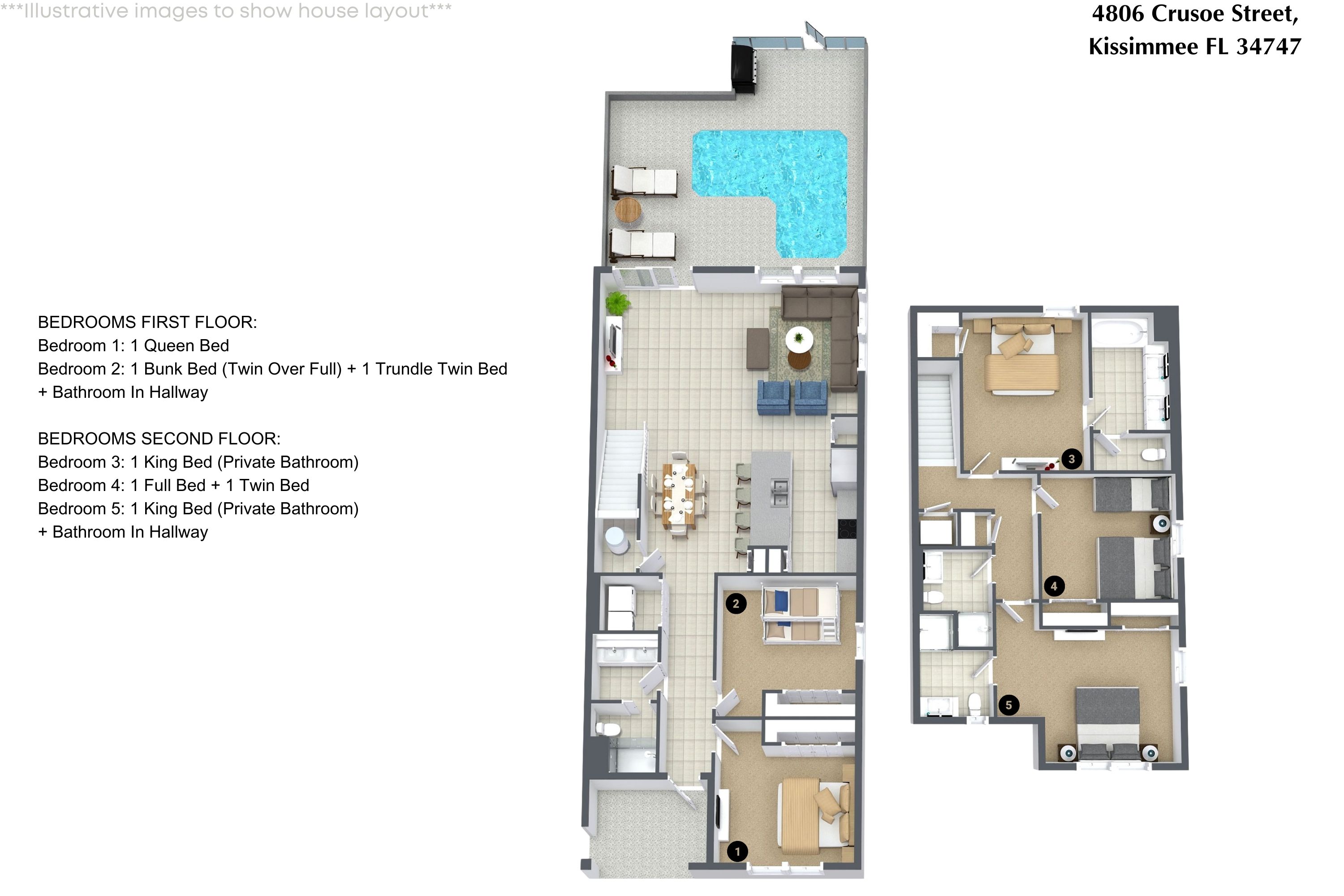 5 bedroom vacation townhouse at Storey Lake - Image 28