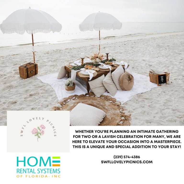 Make your stay extra special with a beach picinc