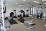 Keep up with your workout routine in the on site fitness center