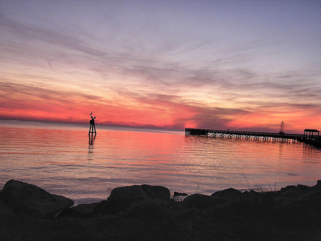 Sunset Over Fishing Pier