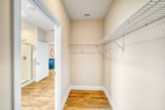 Huge walk-in closet provides ample space for storing those pesky suitcases 