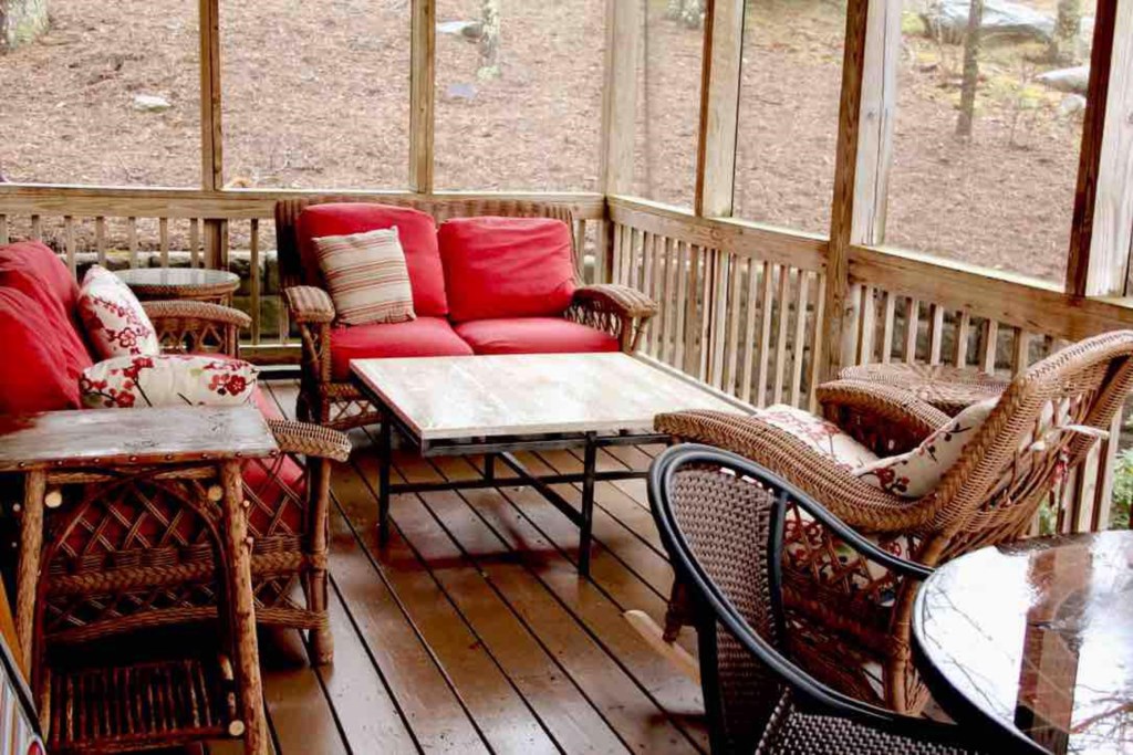 Sit and relax in the screen porch