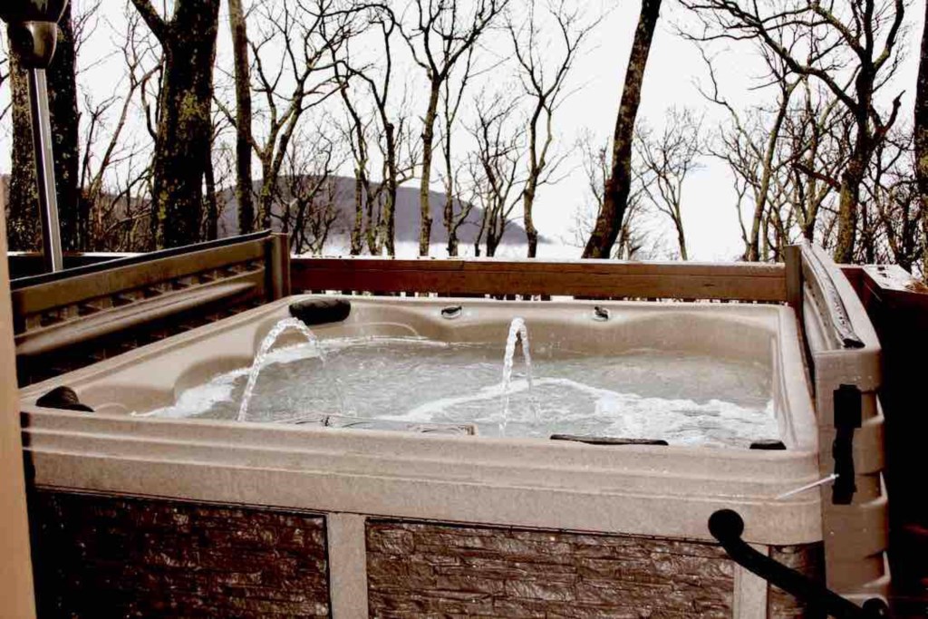 Relax in the hot tub after a long hike or ski day.