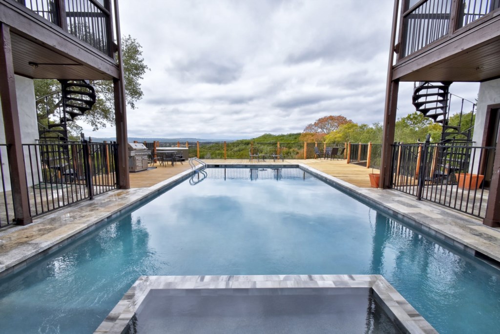 Fenced in Pool and Lounge pool