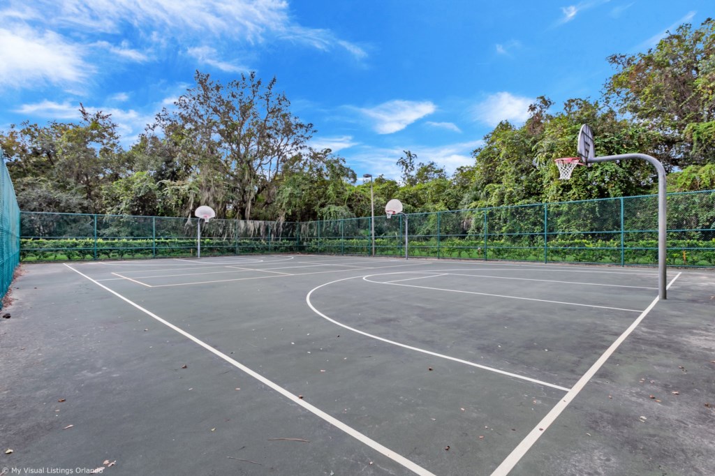 Basketball courts ready for you to enjoy and pick up game