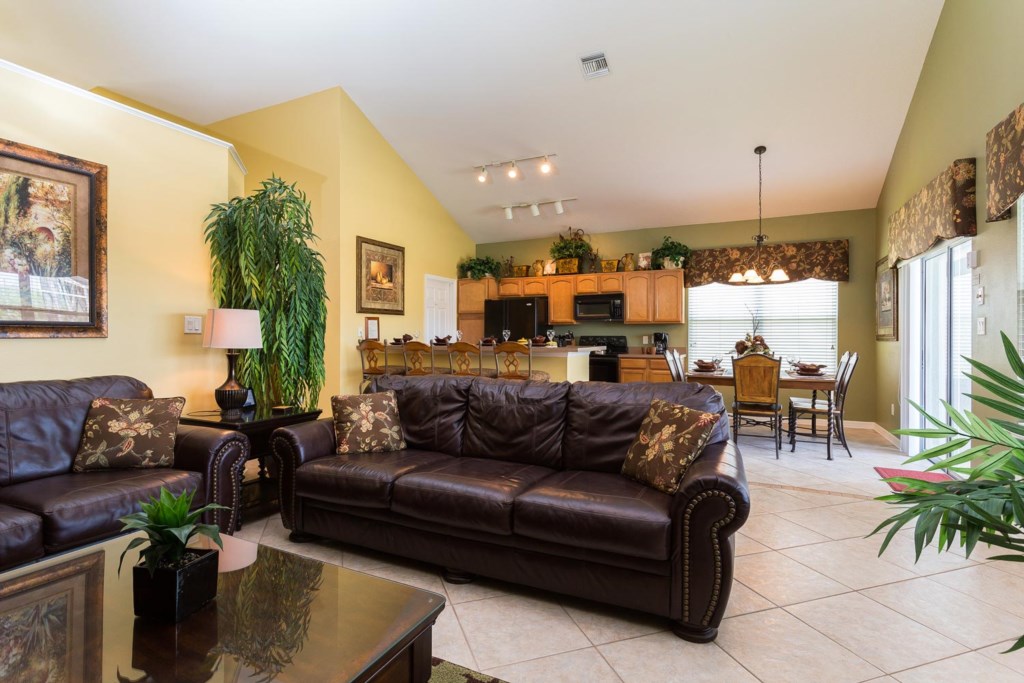The spacious living area is the perfect place to share time with the entire family