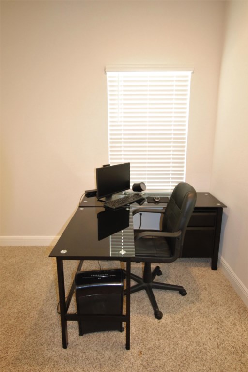 Large desk for designated work space with highspeed wiFi