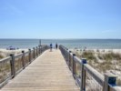 Miles of coastline to explore; pictured here, is the boardwalk to the beach 
