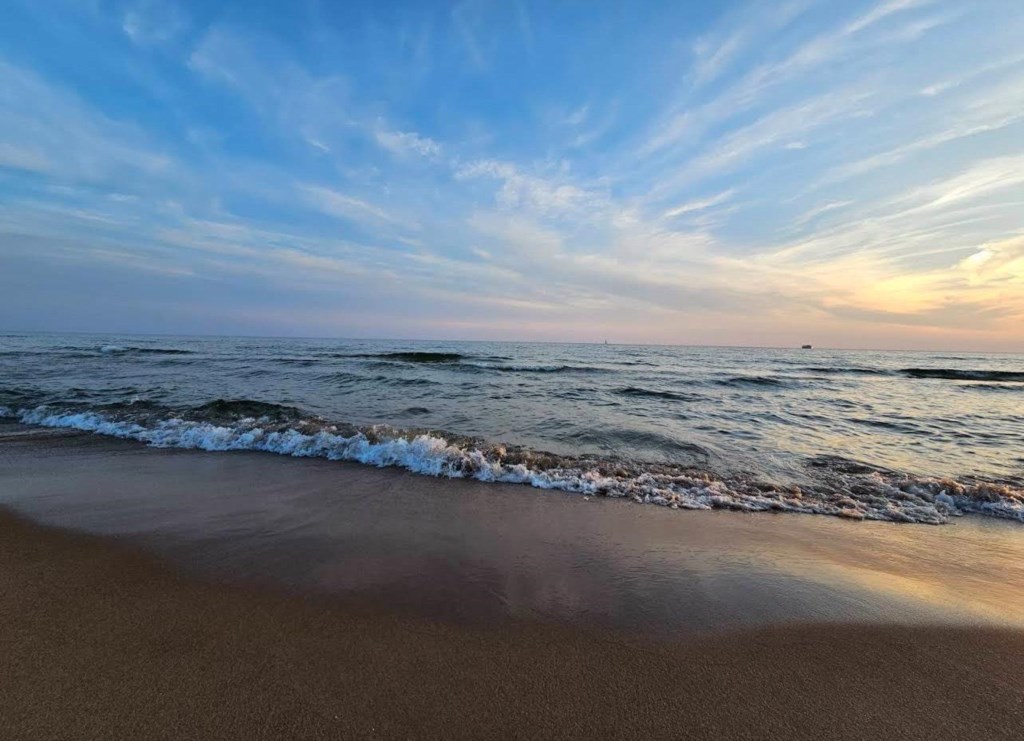 MuskegonbeachatSunset