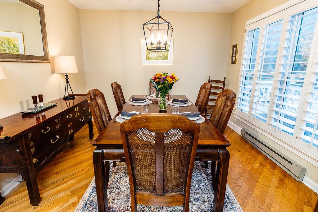 Dining room table to enjoy a family meal together. 