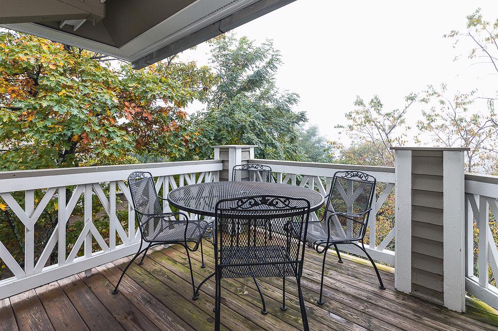 Outdoor deck with views. 