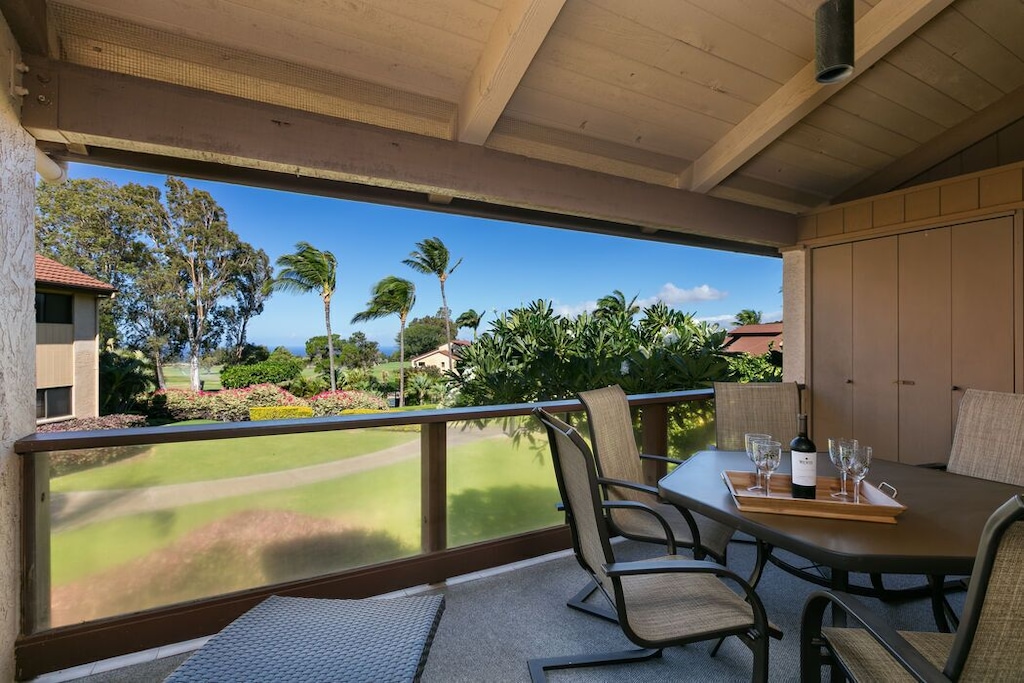 Lanai with Golf Course and Ocean Views