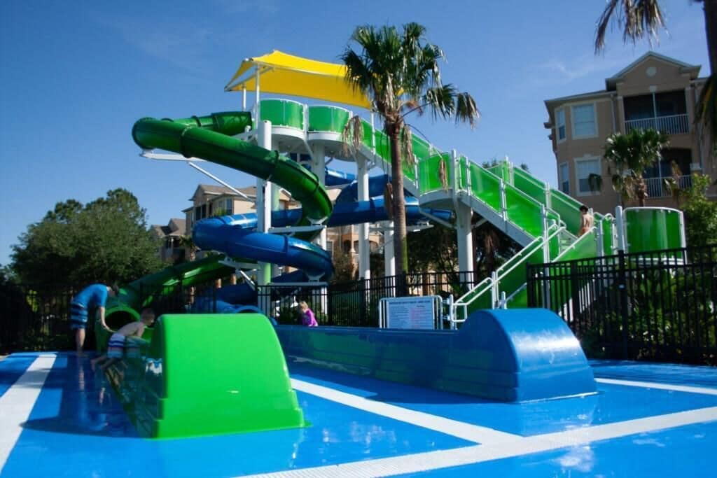 Water Slides in the New FREE Water Park