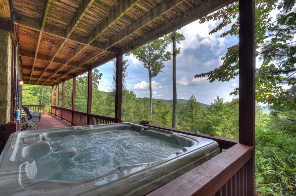 Soak all your worries away while watching the sun set from the hot tub!