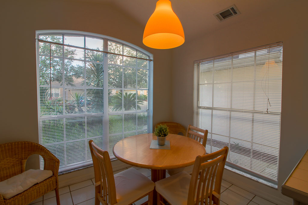 Kitchen breakfast nook with plenty of natural sunlight for your morning coffee or tea