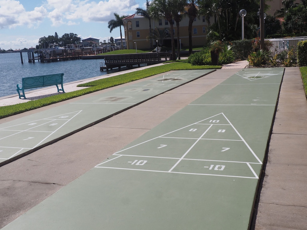 Shuffleboard court, located adjacent to the tennis court in the intercostal waterway