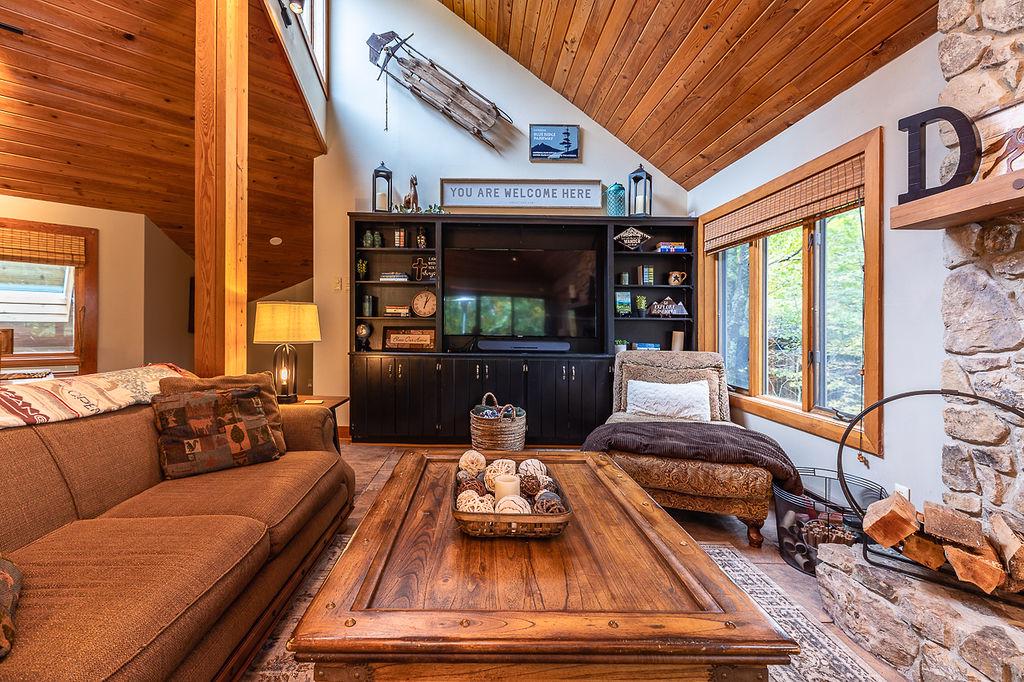 Large living-room space for the big game and board games. 