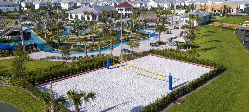 Sand volley ball courts at clubhouse