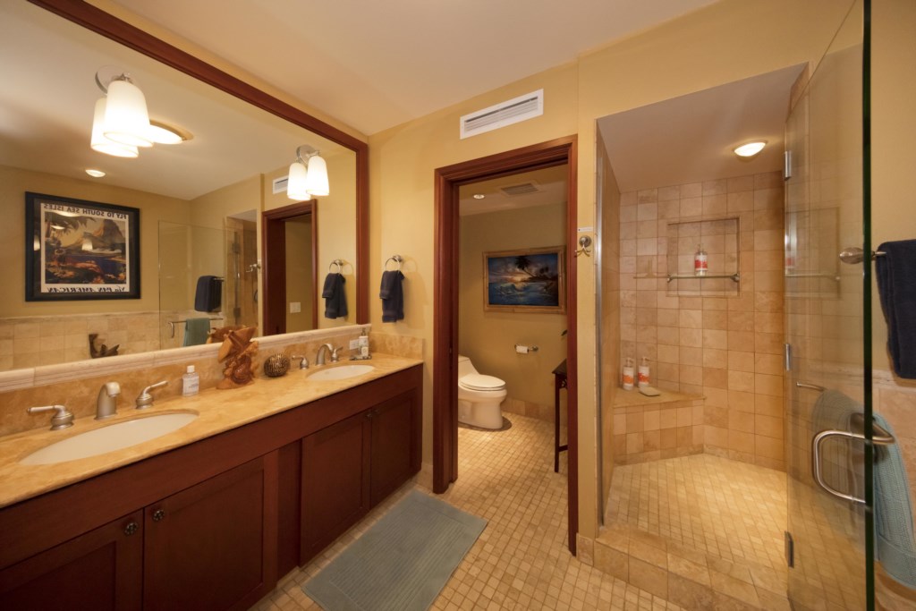 Master Bathroom with Separate Shower and Garden Tub