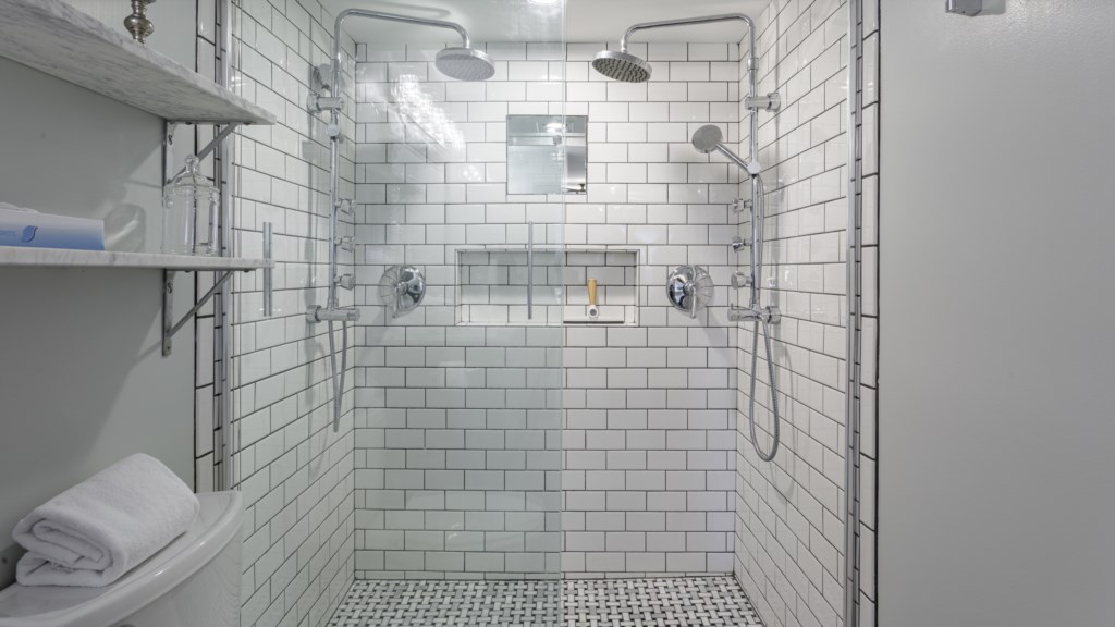 Ensuite master bathroom with dual shower heads