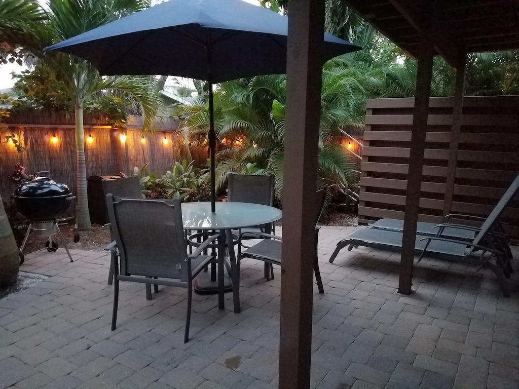 Your outdoor paver patio with Weber grill