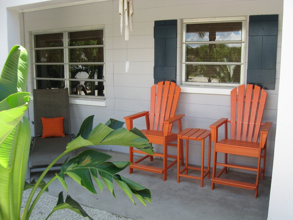 Your front patio welcomes you to your door.