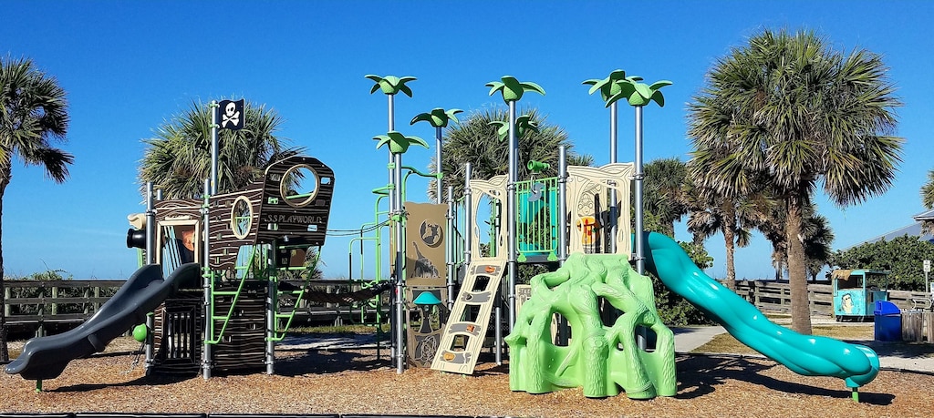 Beach Park Playground island style!. There's fun and surprises at every turn!