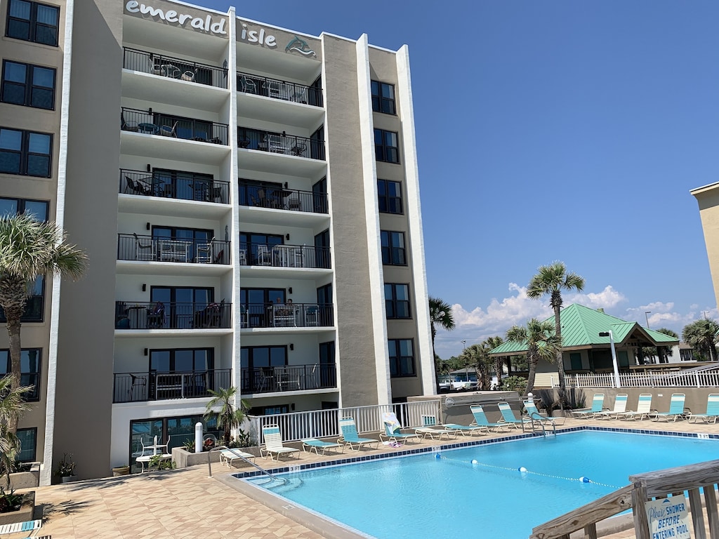 You can Relax Poolside as well at Emerald Isle
