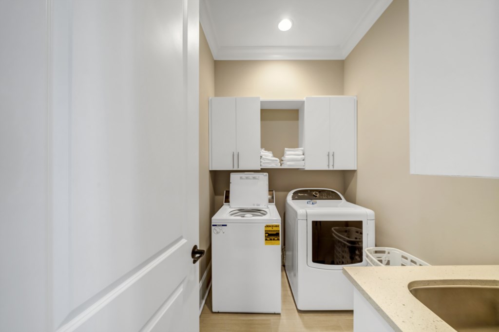 Beachfulness has two laundry rooms. One on the first and third floor