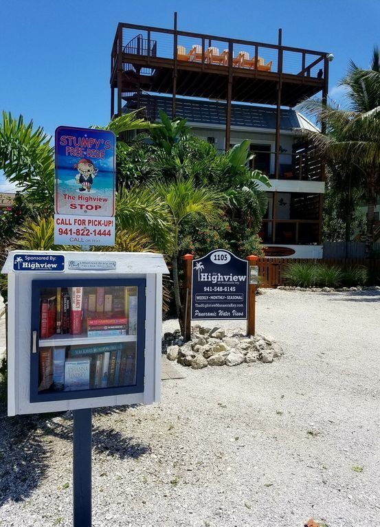 Need a good book for the beach? Grab one from our Little Free Library out front!