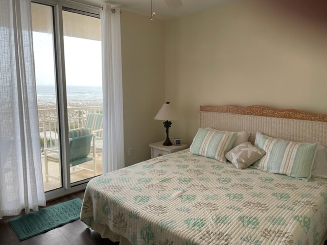 Second bedroom has king size bed and balcony access