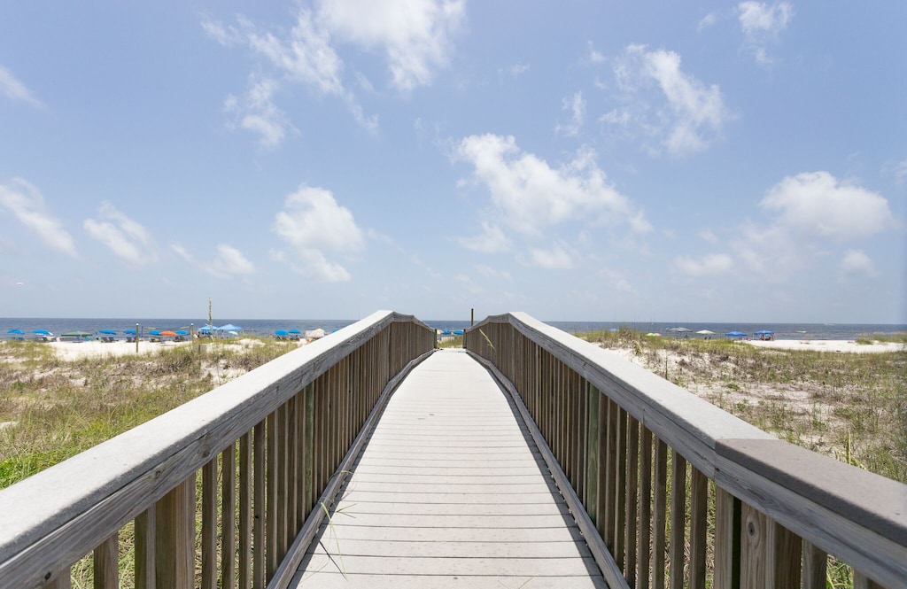 Access to the beach Amenities and views section.