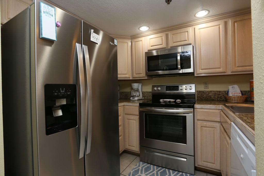 Modern fully equipped kitchen.