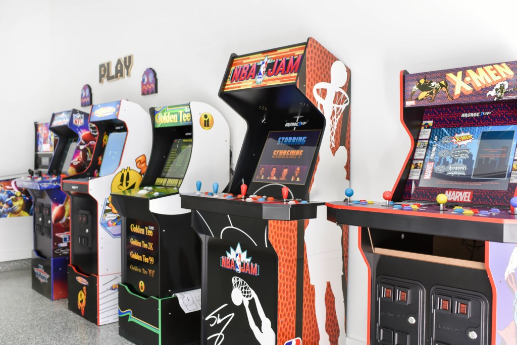 Arcade Games Located in Garage