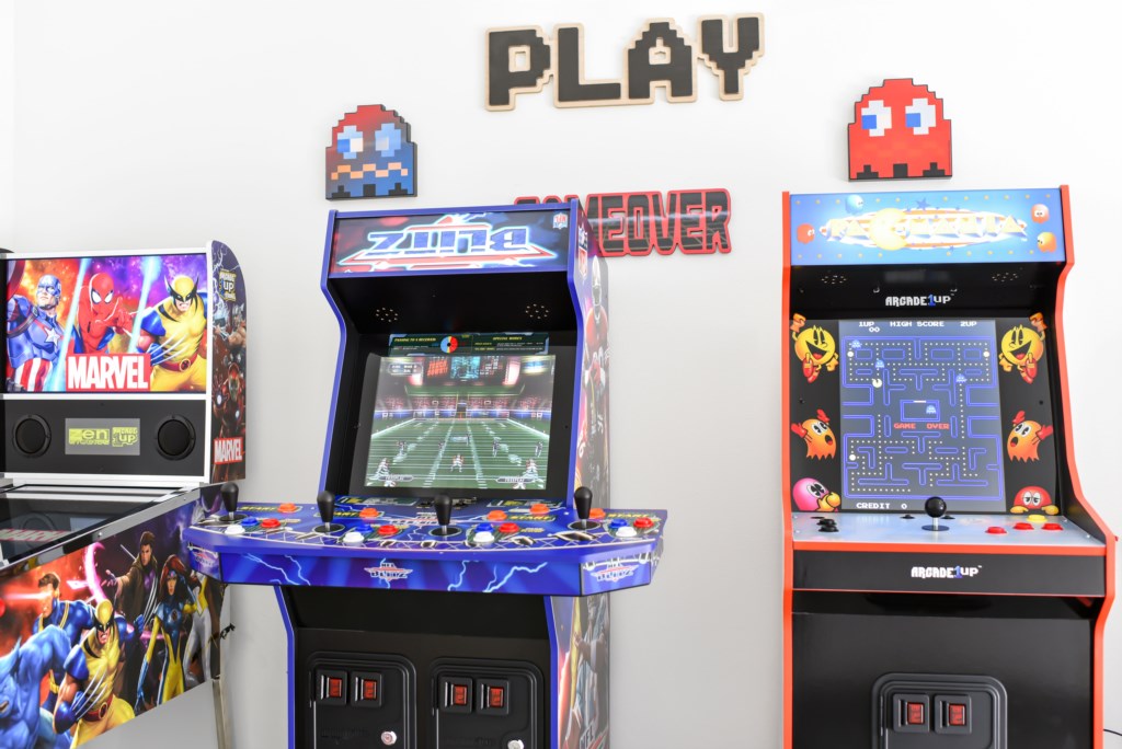 Arcade Games Located in Garage